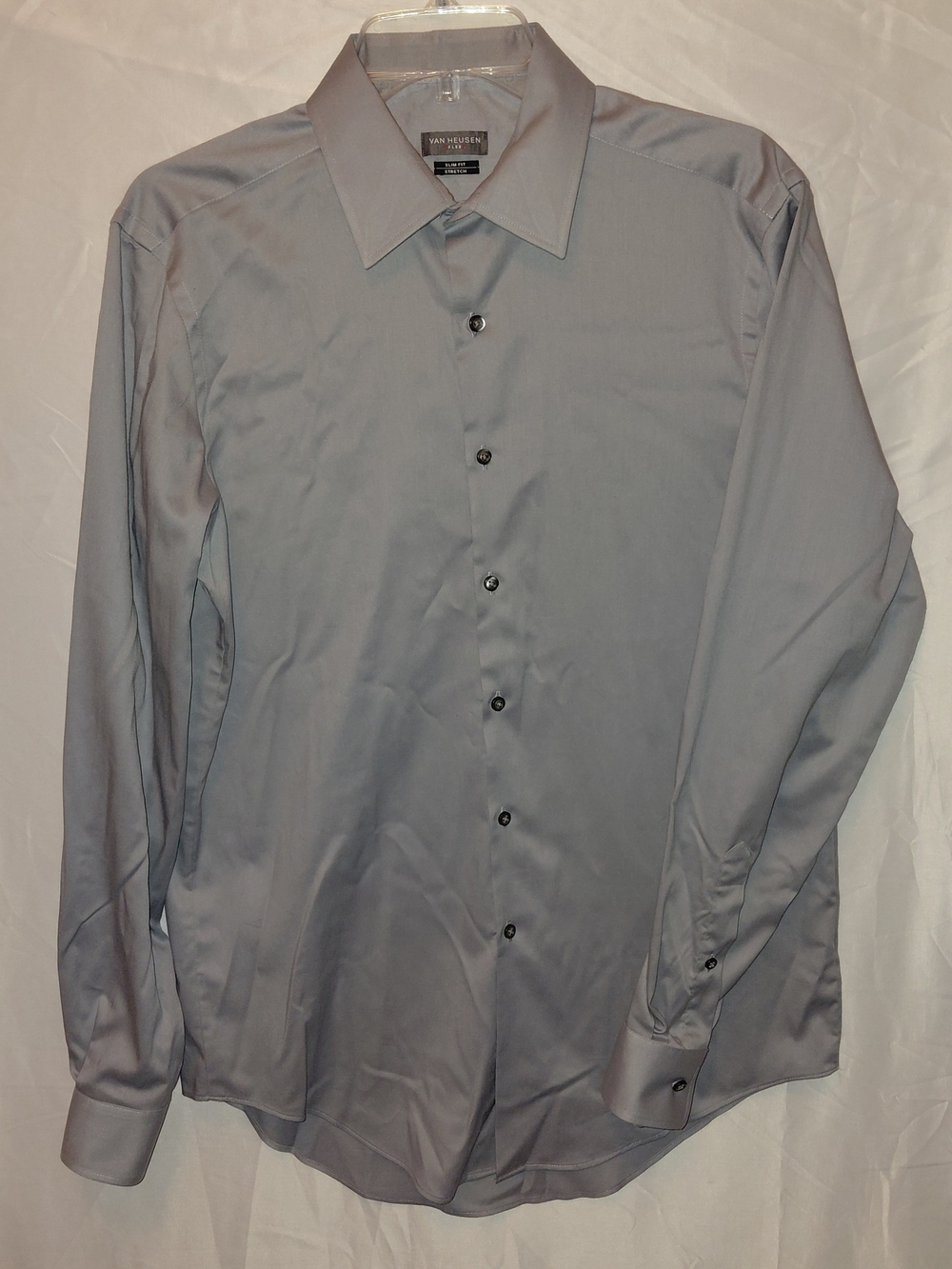 Van Heusen Men's Gray Long Sleeve Dress Shirt